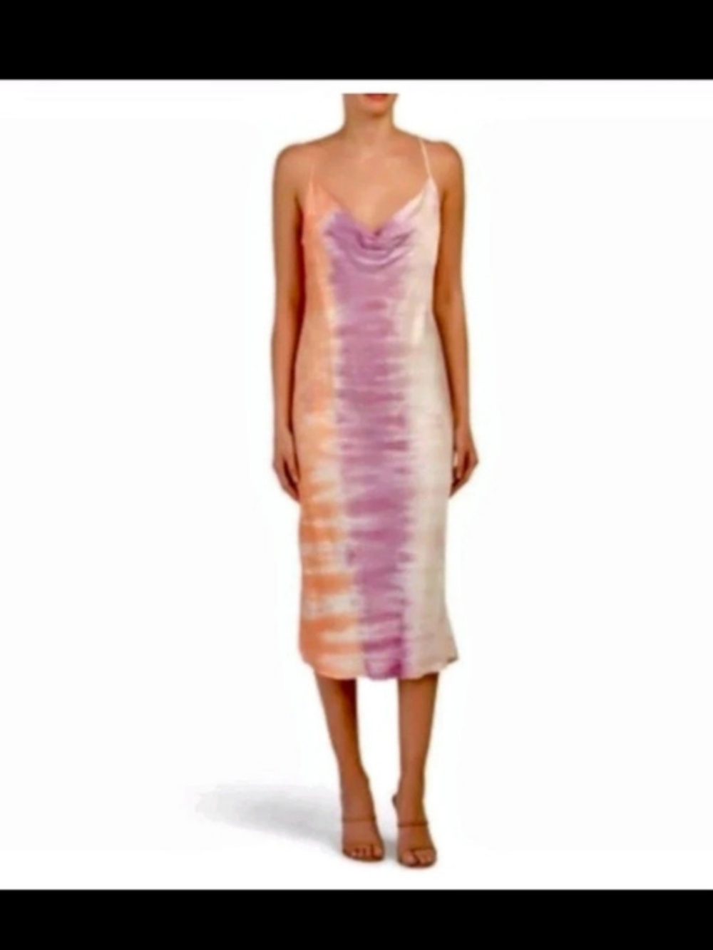 Young, Fabulous & Broke Tie-Dye Midi Dress in Pink & Orange Size Small